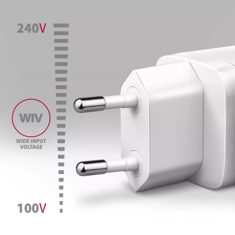 Axagon ACU-DPQ65W PD3.0 & QC4+ 3x VÄLJUNDIT seinälaadija 65W