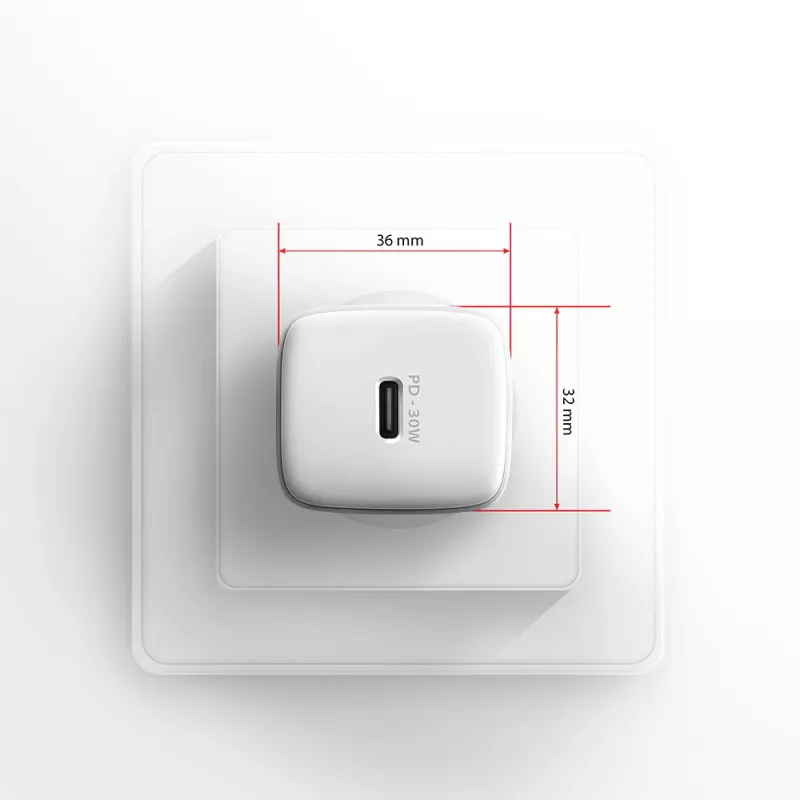 Seinalaadija Axagon ACU-PD30W 1x QC3.0/AFC/FCP/PD Type-C 30W Valge