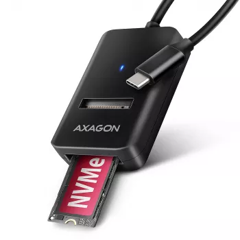 Axagon ADM2-CM USB-C adapter M.2 NVMe SATA 10Gbps must
