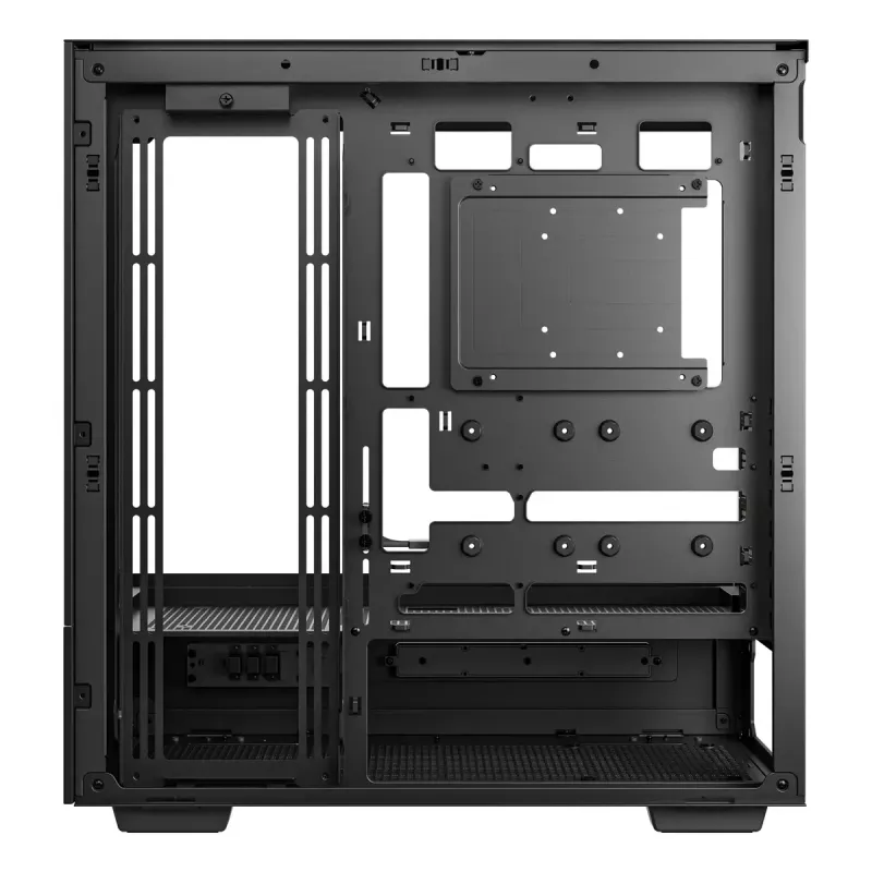 Arvutikorpus DeepCool CH690 DIGITAL Torn Must — ATX/Mikro-ATX/Mini-ITX, LCD-ekraan, 3x2,5-tolline + 1x3,5-tolline pesa, kuni 450 mm GPU, 182 mm protsessori jahuti