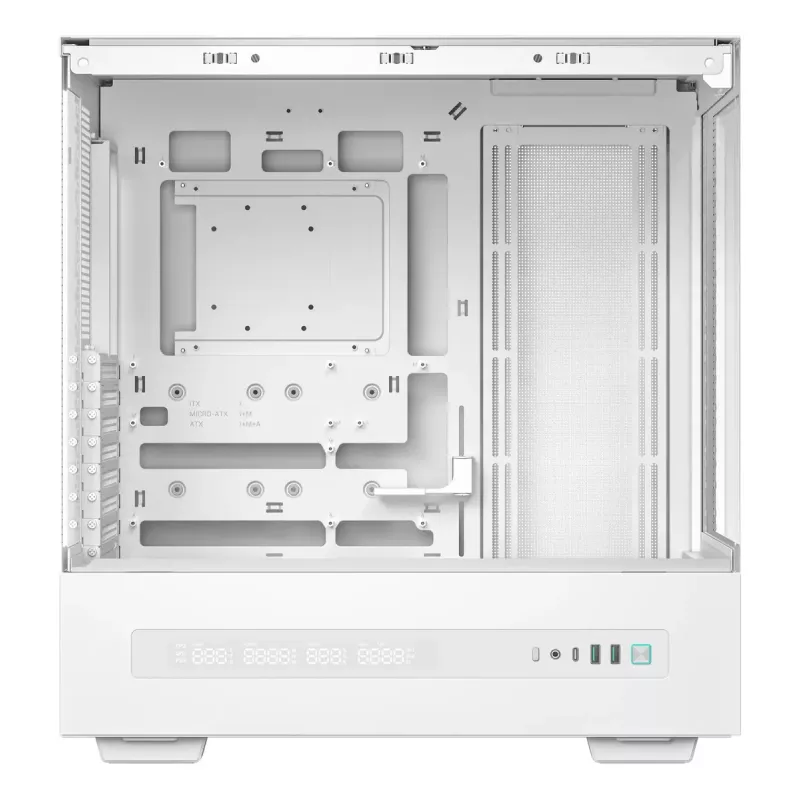 Arvuti korpus DeepCool CH690 Tower White — ATX/microATX tugi, LCD-ekraan, 3x2,5-tolline pesa, 1x3,5-tolline, GPU kuni 450 mm, CPU jahuti kõrgus 182 mm