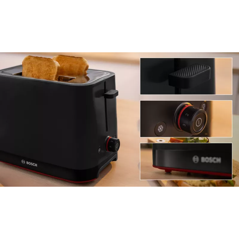 Röster Bosch TAT3M123 2 viilu, 950 W, must, pöördregulaator, sulatus ja soojendus
