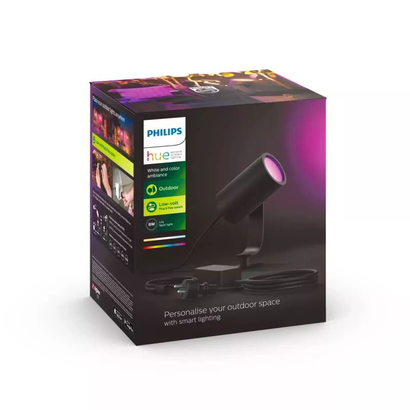 Philips Hue Valge and colour ambience Lily välistingi prožektor