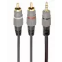 GEMBIRD 3,5 mm stereo 2xRCA pistikutele 1,5 m kaabel - kullatud pistikud