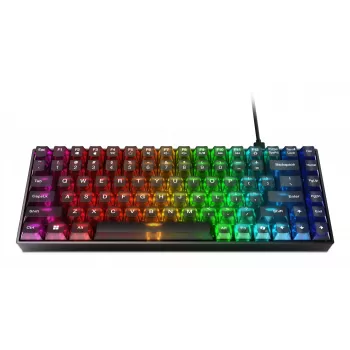 Mehaaniline mängurklaviatuur Lenovo Legion K510 Mini Pro 75% USA inglise, 84 klahvi, RGB, USB, 1,8 m kaabel, must/läbipaistev