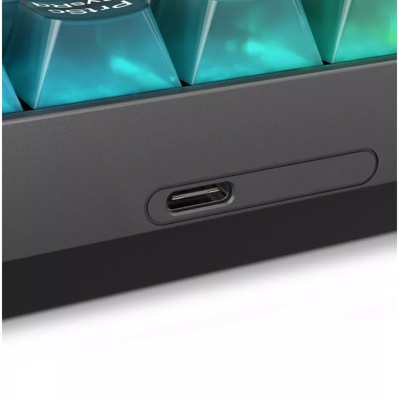 Mehaaniline mängurklaviatuur Lenovo Legion K510 Mini Pro 75% USA inglise, 84 klahvi, RGB, USB, 1,8 m kaabel, must/läbipaistev