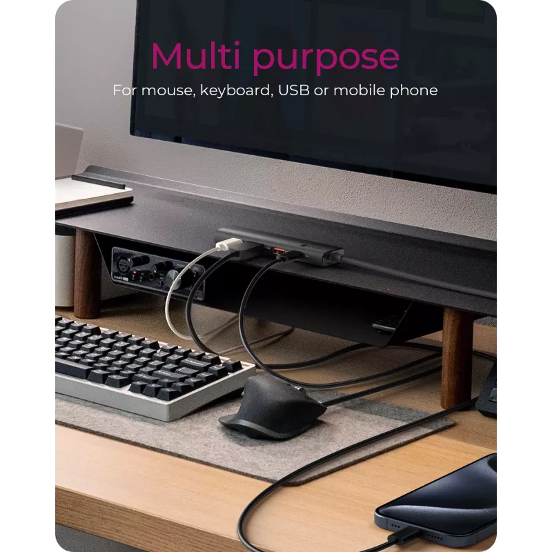 ICY BOX IB-HUB1437-CPD juhtmega USB 3.2 Gen 2 (3.1 Gen 2) USB-C must