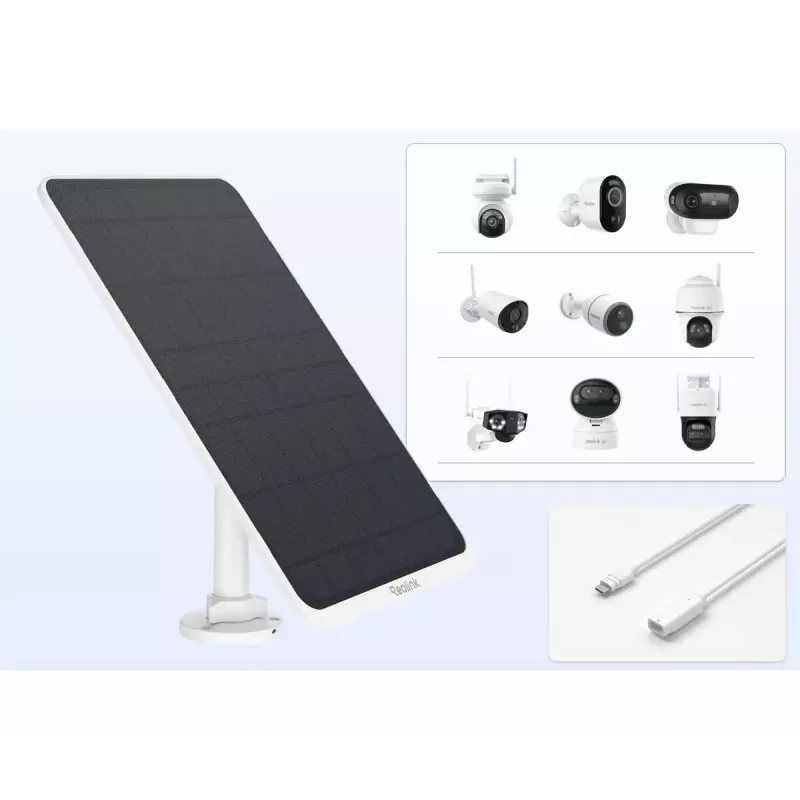 Päikesepaneel Reolink SP3-W 12W 6V USB-C IP65 välistingimustesse, 360° horisontaalselt, 90° vertikaalselt, 4 m kaabel, tehnopolümeer, valge