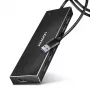 Axagon HUE-F7A 7x USB 3.2 Gen 1 ALU FLAT jaotur mikrotoitega IN 1m USB-A USB 3.2 Gen 1 (3.1 Gen 1) Type-A 5000 Mbit/s must