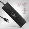 Axagon HUE-F7A 7x USB 3.2 Gen 1 ALU FLAT jaotur mikrotoitega IN 1m USB-A USB 3.2 Gen 1 (3.1 Gen 1) Type-A 5000 Mbit/s must