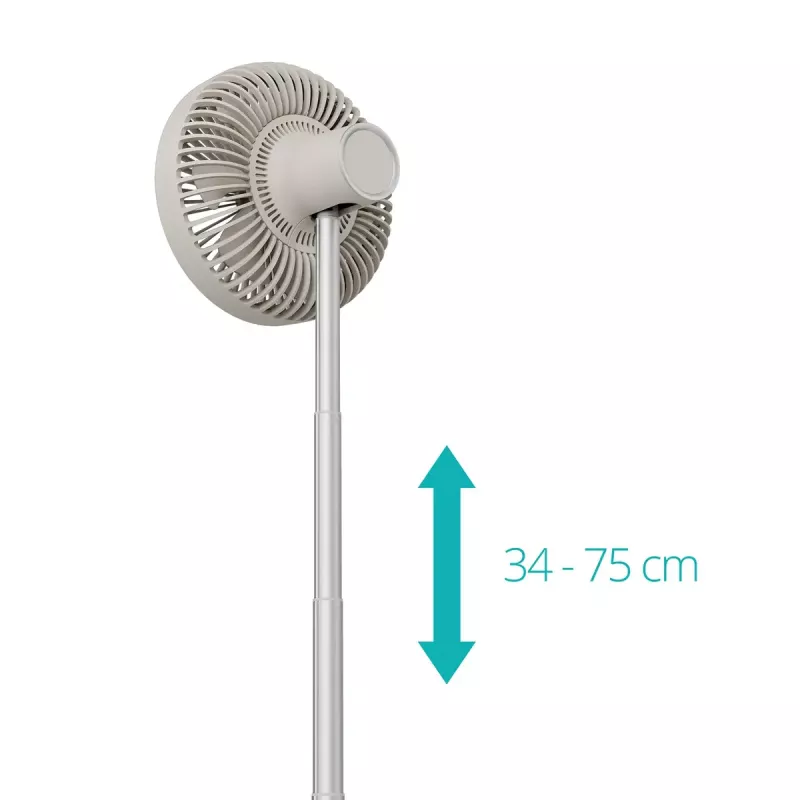 Püstventilaator Duux Rize Flex 21 cm, 4 kiirust, võnkumine, 10 W, greige