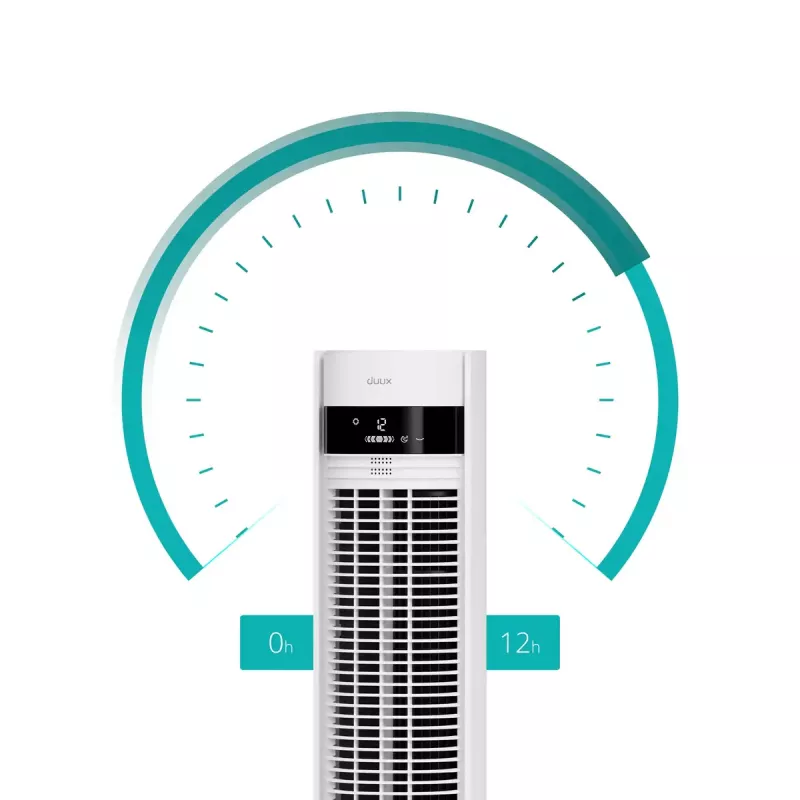 Tornventilaator Duux Elevate DXTF02 — 29 cm läbimõõt, 12 kiirust, võnkumine, 4–40 W, valge
