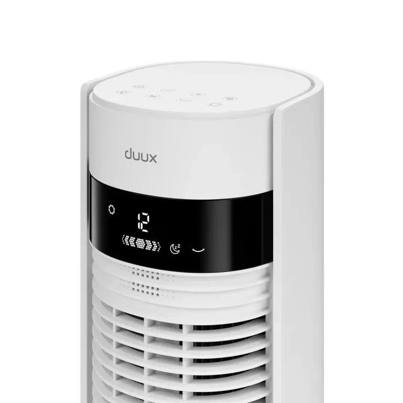 Tornventilaator Duux Elevate DXTF02 — 29 cm läbimõõt, 12 kiirust, võnkumine, 4–40 W, valge