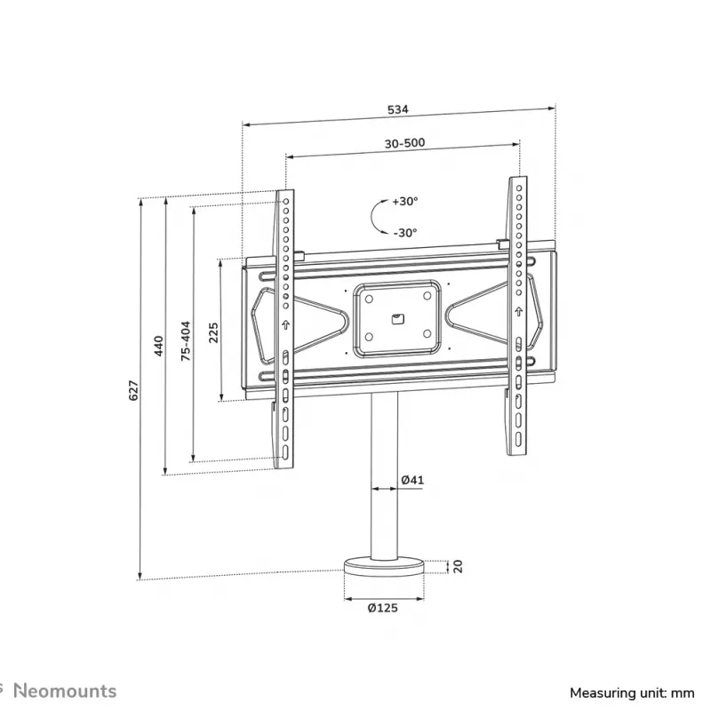 Neomounts lauale kinnitatav TV alus DS42-430BL14 max 50kg 32-55 tolli
