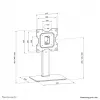 Neomounts DS45-430BL12 TV-alus 23-43 tolli - pööratav, 109,2 cm (43 tolli), 100 x 100 mm, 200 x 200 mm, -35 - 35°, teras, must