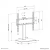 Neomounts DS45-430BL14 TV-alus 32-55 tolli - pööratav, 139,7 cm (55 tolli), 100 x 100 mm, 400 x 400 mm, -35 - 35°, teras, must