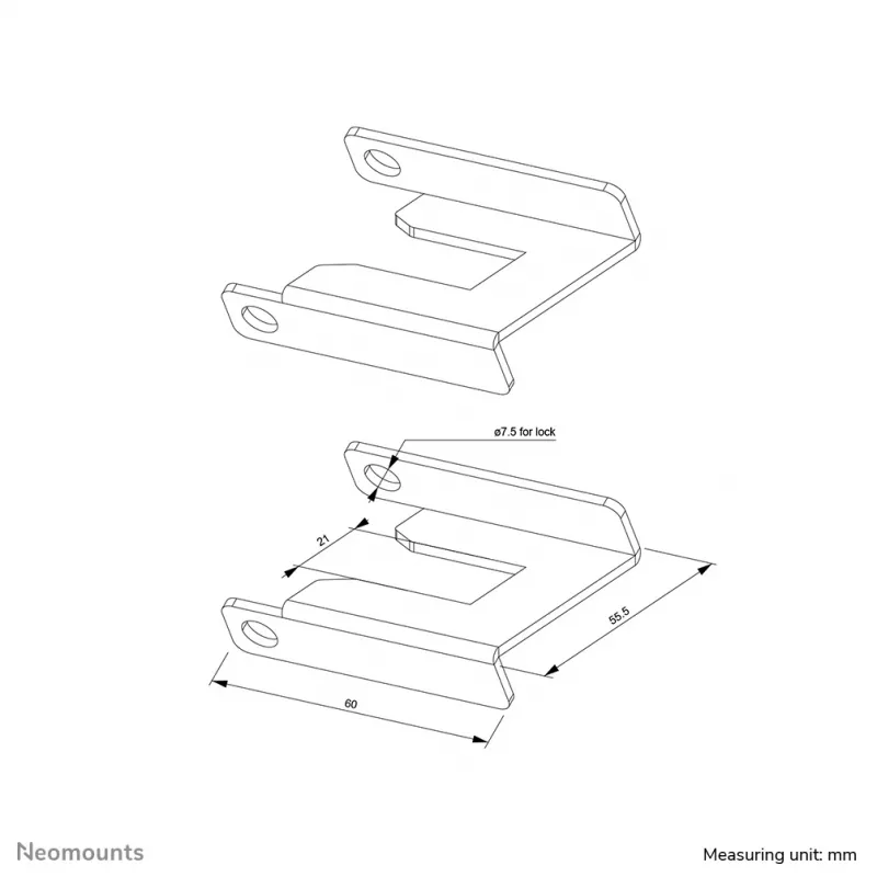 Neomounts ABL-875 rattaluku komplekt kärudele (2 tk)