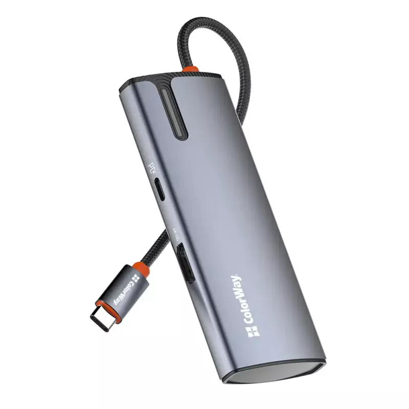 Dokkimisjaam ColorWay CW-HUB01 5-in-1 USB-C HDMI ja Ethernetiga