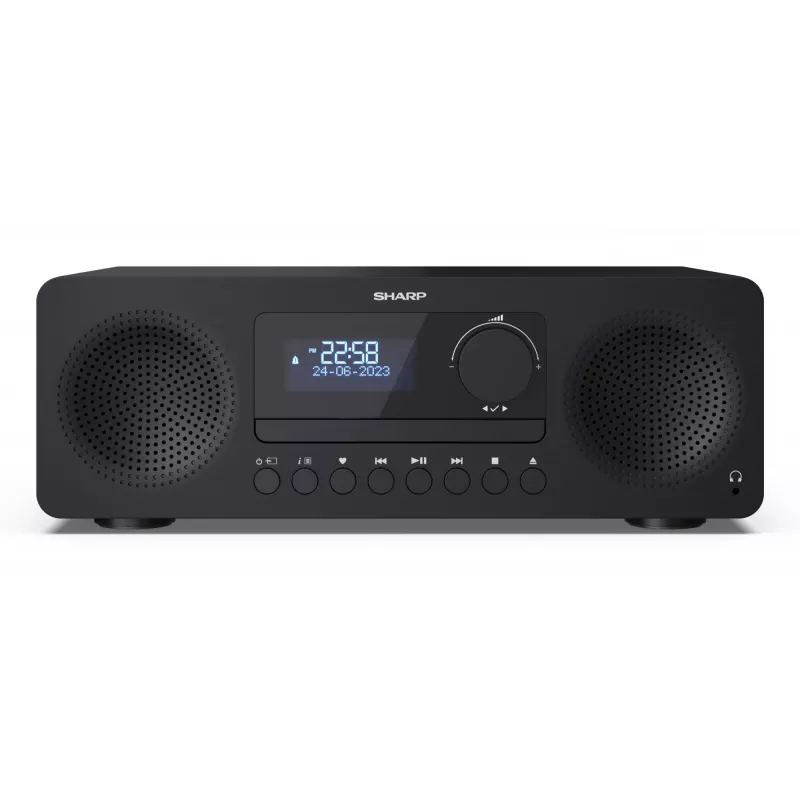 Koduhelimikrosüsteem Sharp XL-B720D 30 W, kaheteeline kõlar, DAB/DAB+/FM, optiline plaadimängija, must