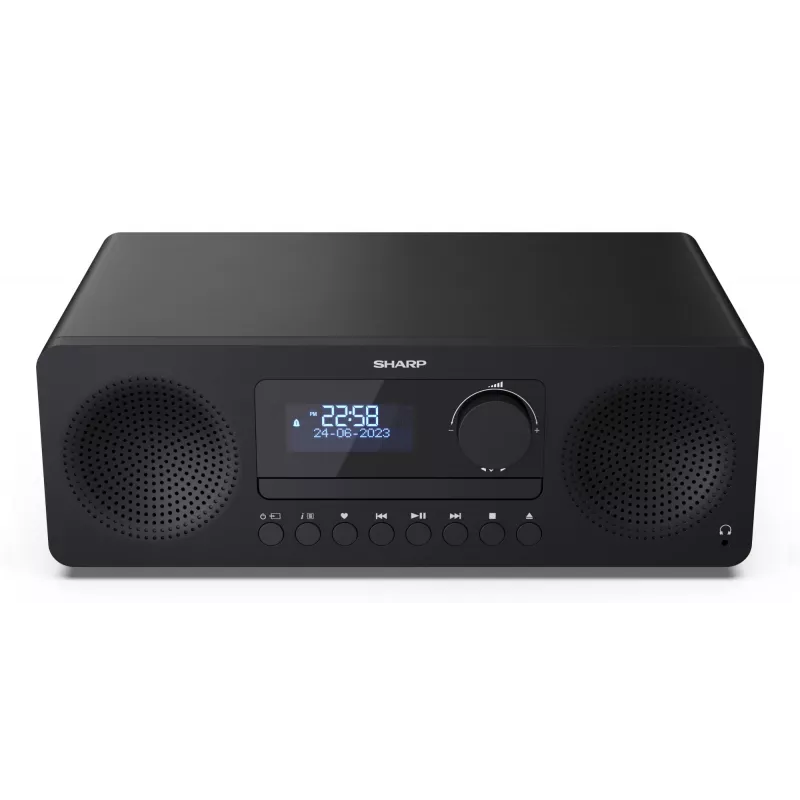 Koduhelimikrosüsteem Sharp XL-B720D 30 W, kaheteeline kõlar, DAB/DAB+/FM, optiline plaadimängija, must