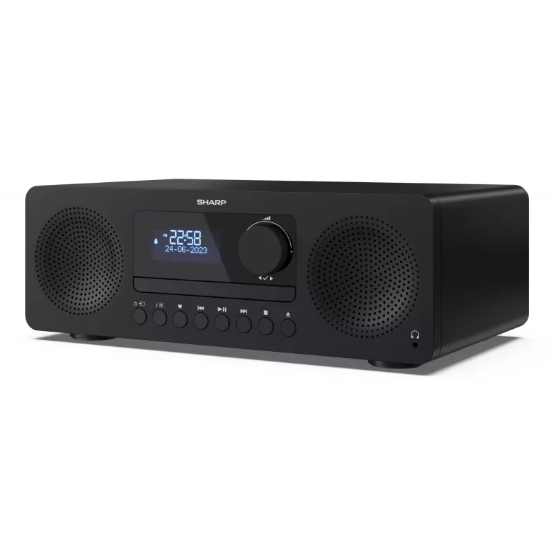 Koduhelimikrosüsteem Sharp XL-B720D 30 W, kaheteeline kõlar, DAB/DAB+/FM, optiline plaadimängija, must