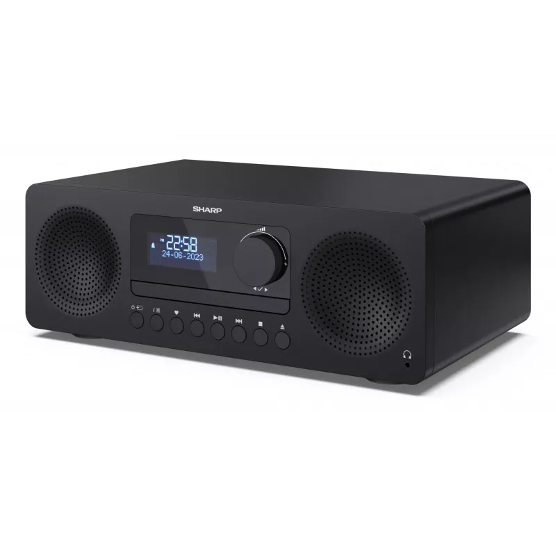 Koduhelimikrosüsteem Sharp XL-B720D 30 W, kaheteeline kõlar, DAB/DAB+/FM, optiline plaadimängija, must