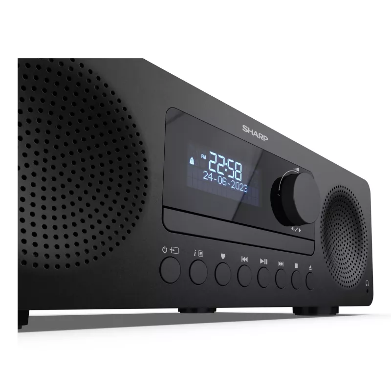 Koduhelimikrosüsteem Sharp XL-B720D 30 W, kaheteeline kõlar, DAB/DAB+/FM, optiline plaadimängija, must