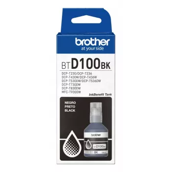 Tindikassett Brother BTD100BK originaal — must, 108 ml, 7500 lehekülge, 56×123×55,5 mm