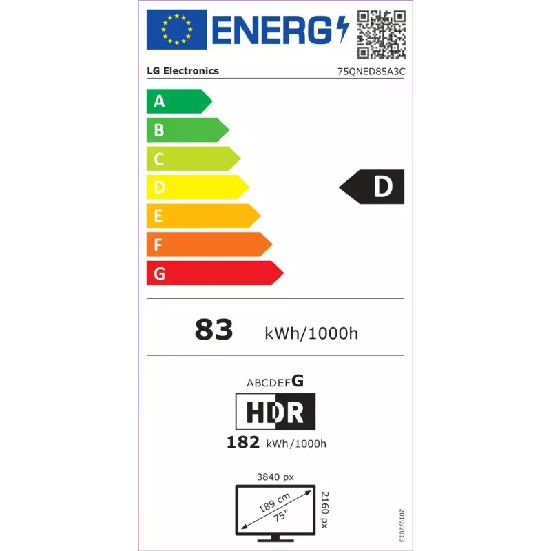 LG QNED AI 75QNED85A3C teler 190,5 cm (75 tolli) 4K Ultra HD nutiteler Wi-Fi must