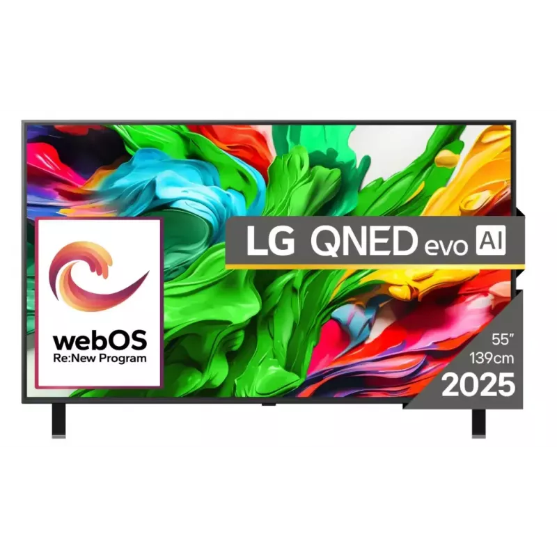 TV LG 55QNED85A3C 55 tolli 4K QNED evo nutiteler, WebOS, Motion Pro, Wi‑Fi, Ethernet, DVB-T/T2, must