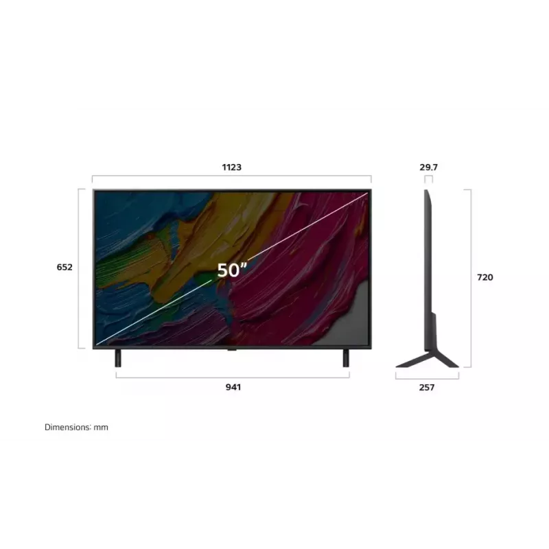 LG QNED 50QNED80A3A TV 127 cm (50 tolli) 4K Ultra HD Smart TV Wi-Fi Must