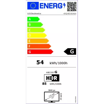 LG QNED 43QNED80A3A TV 109,2 cm (43 tolli) 4K Ultra HD Smart TV Wi-Fi Must