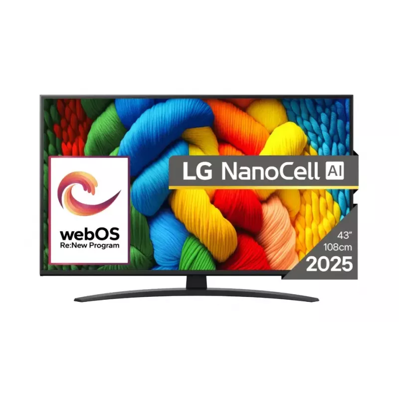 LG NanoCell AI 43NANO81A3A teler 109,2 cm (43 tolli) 4K Ultra HD Smart TV Wi-Fi must