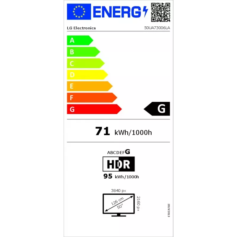 LG UHD AI 50UA73003LA 127 cm (50 tolli) 4K Ultra HD nutiteler Wi-Fi must