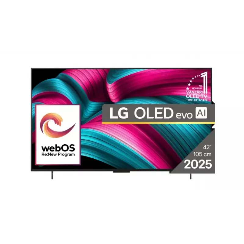 LG OLED evo AI OLED42C51LA TV 106.7 cm (42 tolli) 4K Ultra HD nutiteler Wi-Fi must