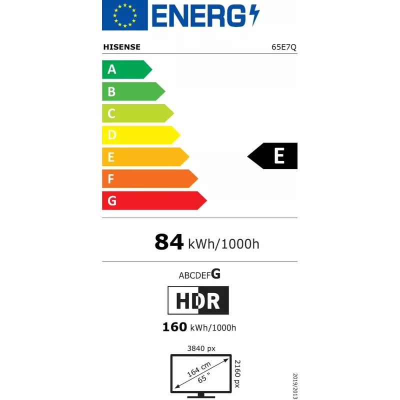 Hisense 65E7Q 165,1 cm (65-tolline) 4K Ultra HD nutiteler Wi-Fi must
