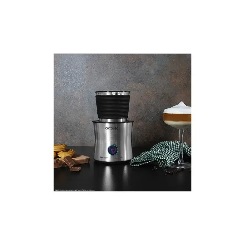 Piimavahustaja/soojendaja CECOTEC 01518 — automaatne, 650 W, roostevabast terasest kauss, hõbedane
