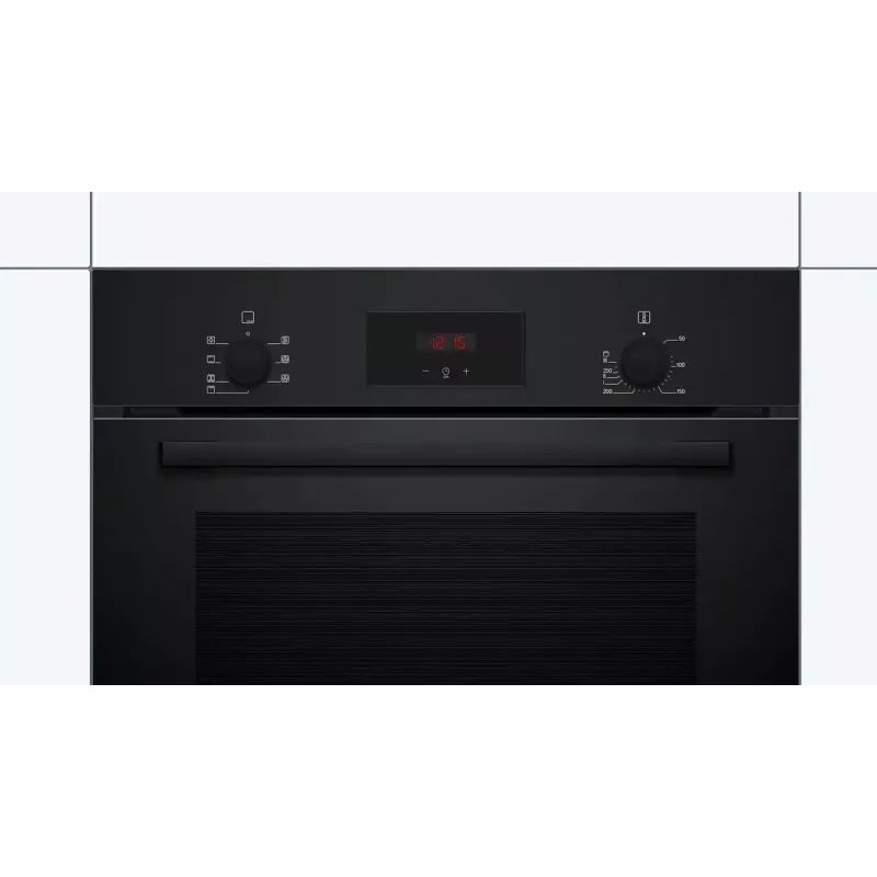 Sisseehitatud elektriahi Bosch HBF133BA1 — 66 L, A energiaklass, konvektsioon, grill, puute- ja pöördjuhtimine, must