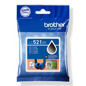 Brother LC521BK originaal tindikassett - must
