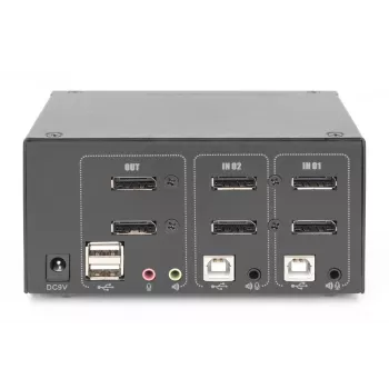 DIGITUS 2-pordine DisplayPort DualView 60 Hz 4K 60 fp mitmeplatvormiline tugi