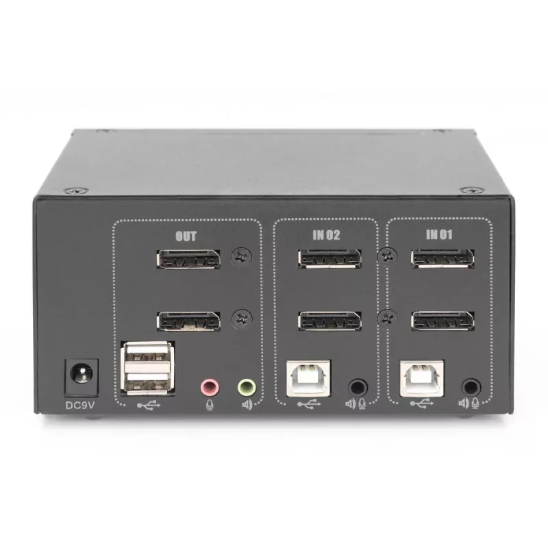 DIGITUS 2-pordine DisplayPort DualView 60 Hz 4K 60 fp mitmeplatvormiline tugi