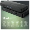 Axagon HMC-U4 USB4 dokk, 3x USB-A, 2x USB-C, HDMI ja DP 8K/30Hz, RJ-45, SD/mSD, heli, PD 100W