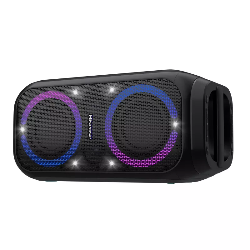 Kaasaskantav peokõlar HISENSE Party Rocker 160 — 160 W RMS, 2.0 kanalit, IPX4, must, 6,3 kg