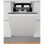 Sisseehitatud kitsas nõudepesumasin WHIRLPOOL WSIO 3T223 PCE X — 10 katet, 43 dB, 45 cm