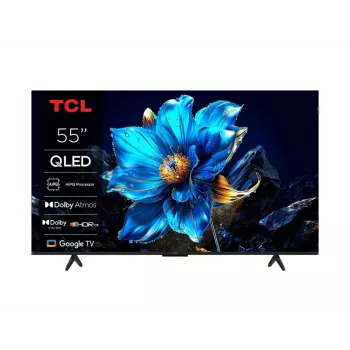 TCL 55T69C 55-tolline QLED 4K Ultra HD teler, Direct-LED, Google TV, HDR10+, 60 Hz, Dolby Atmos, Wi‑Fi/Bluetooth