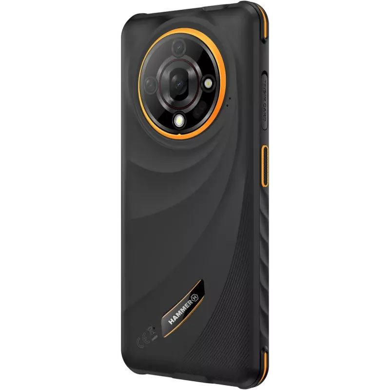 Hammer Iron 6 nutitelefon — 6,56-tolline IPS TFT, 128 GB, 6 GB muutmälu, Android 14, 4G, must