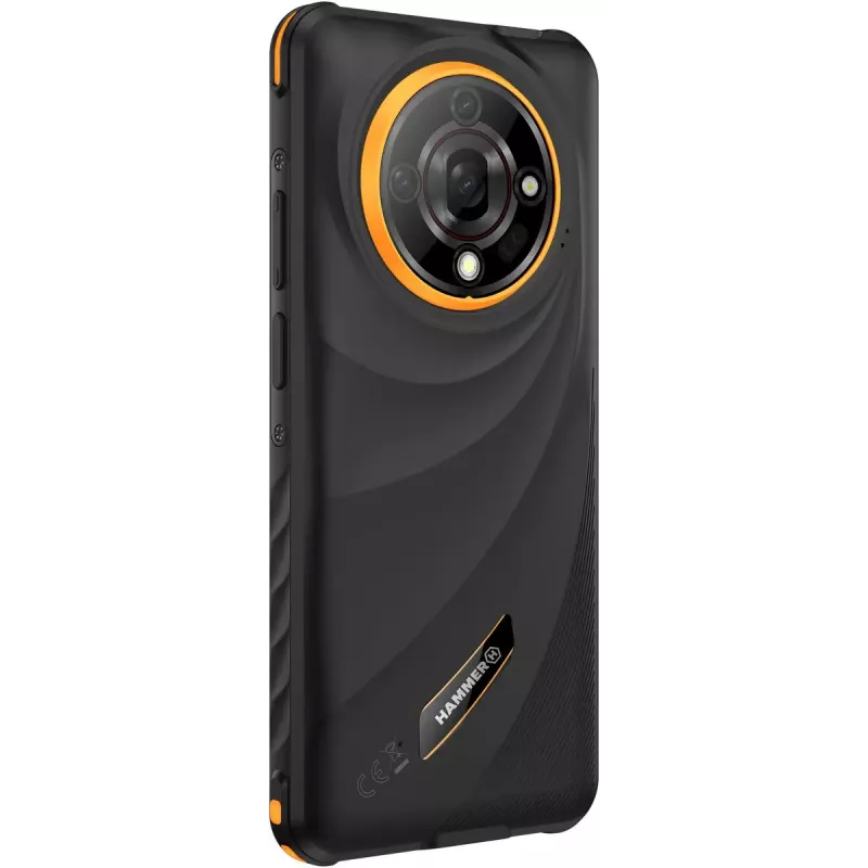 Hammer Iron 6 nutitelefon — 6,56-tolline IPS TFT, 128 GB, 6 GB muutmälu, Android 14, 4G, must