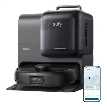 Robotolmuimeja ja mopi Eufy Omni E28 — 3 L tolm, 2,5 L vesi, 5200 mAh aku, must