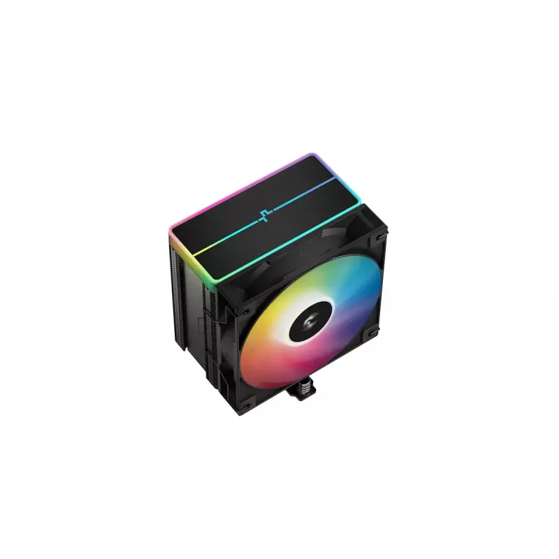 CPU õhkjahuti DeepCool AG500 BK ARGB V2 — tornjahuti Inteli ja AMD pesadele, virnastatud ribidega jahutusradiaator, ARGB-valgustus