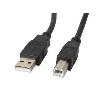 USB 2.0 kaabel LANBERG CA-USBA-11CC-0018-BK 1,8 m, USB A USB B-le, must, 480 Mbps